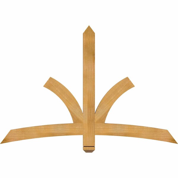 Ekena Millwork Davenport Rough Sawn Timber Gable Bracket, Western Red Cedar, 60"W x 40"H x 2"D x 4"F, 16/12 Pitch GBW060X40X0204DAV00RWR - main